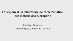 Les enjeux d’un laboratoire de caractérisation des matériaux à Alexandrie
