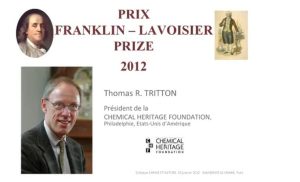 Thomas R. TTIRRON – Remise du Prix Franklin Lavoisier