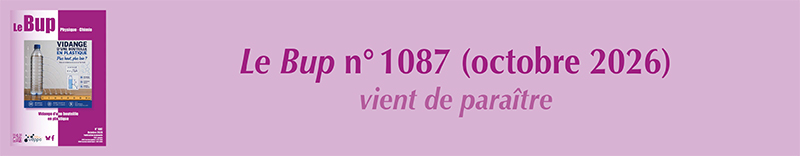 Le Bup de physique-chimie est paru (voir sommaire)
